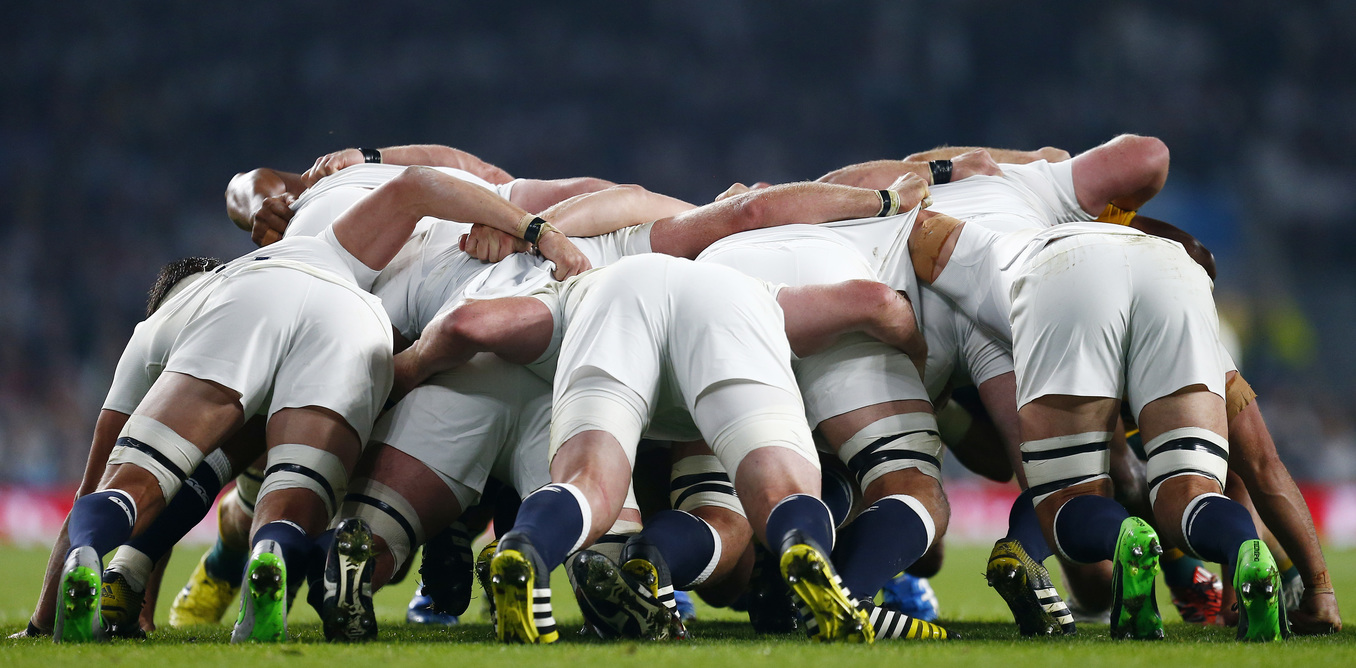 Une melée au rugby